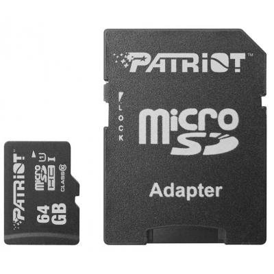 Карта пам’яті Patriot 64GB microSD class10 UHS-1 (PSF64GMCSDXC10)