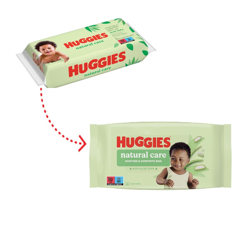 Дитячі вологі серветки Huggies Natural Care 56 х 3 шт (5029053550176)