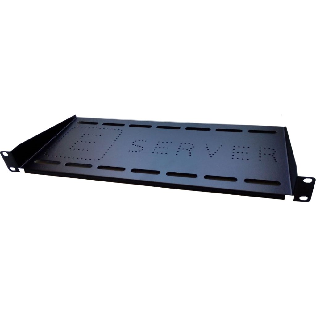 Полка 19″ Eserver 1U глуб. 350мм, цвет черный (PK-1U-350-B)