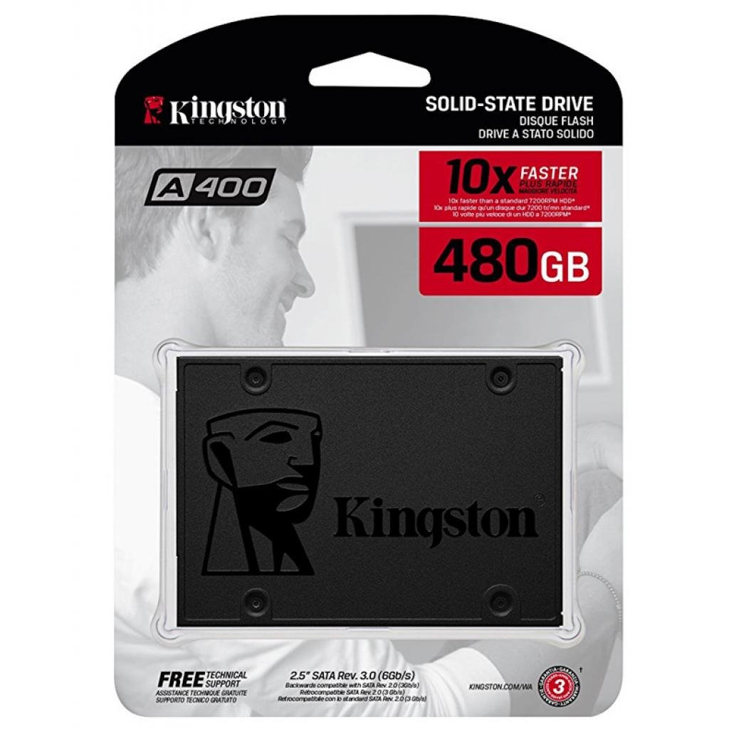Накопичувач SSD 2.5″ 480GB Kingston (SA400S37/480G)