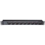 Силовий блок Eserver 19″ 9 розеток, без выкл., без кабеля, алюм. корпус, 16А (WT-2261A-GER-9WAY-WO)