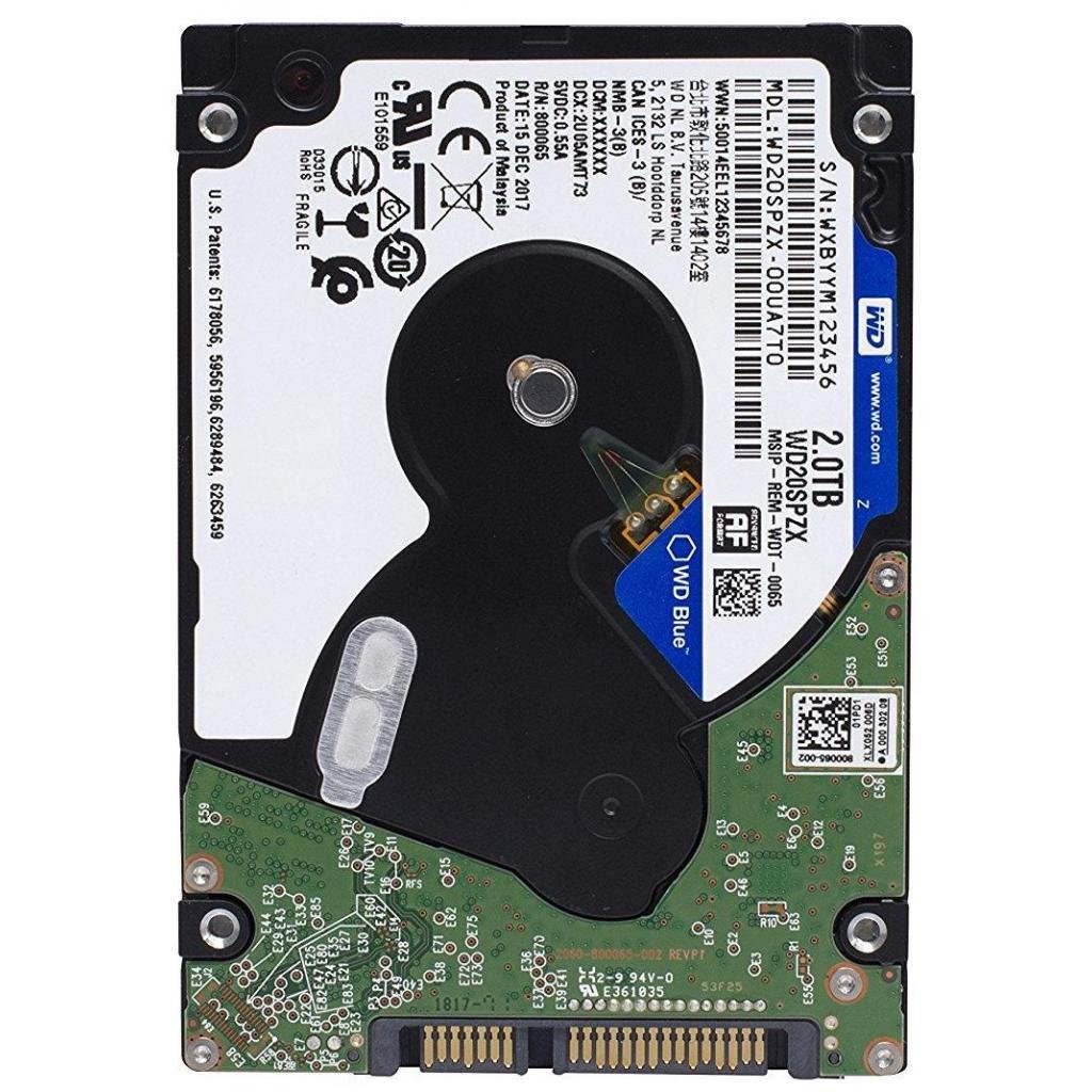 Жорсткий диск для ноутбука 2.5″ 2TB WD (WD20SPZX)