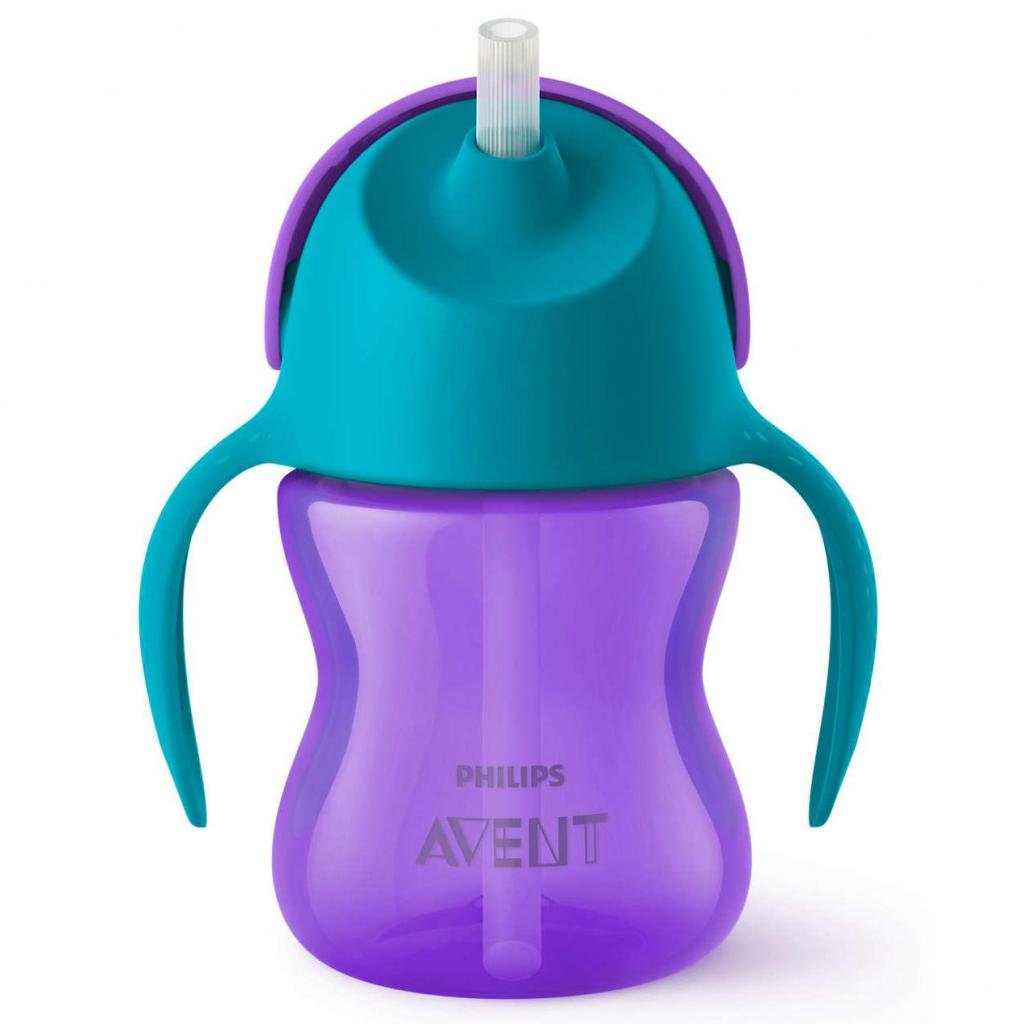 Поїльник-непроливайка Philips AVENT з трубочкою 210 мл 9 міс+, бузковий (SCF796/02)