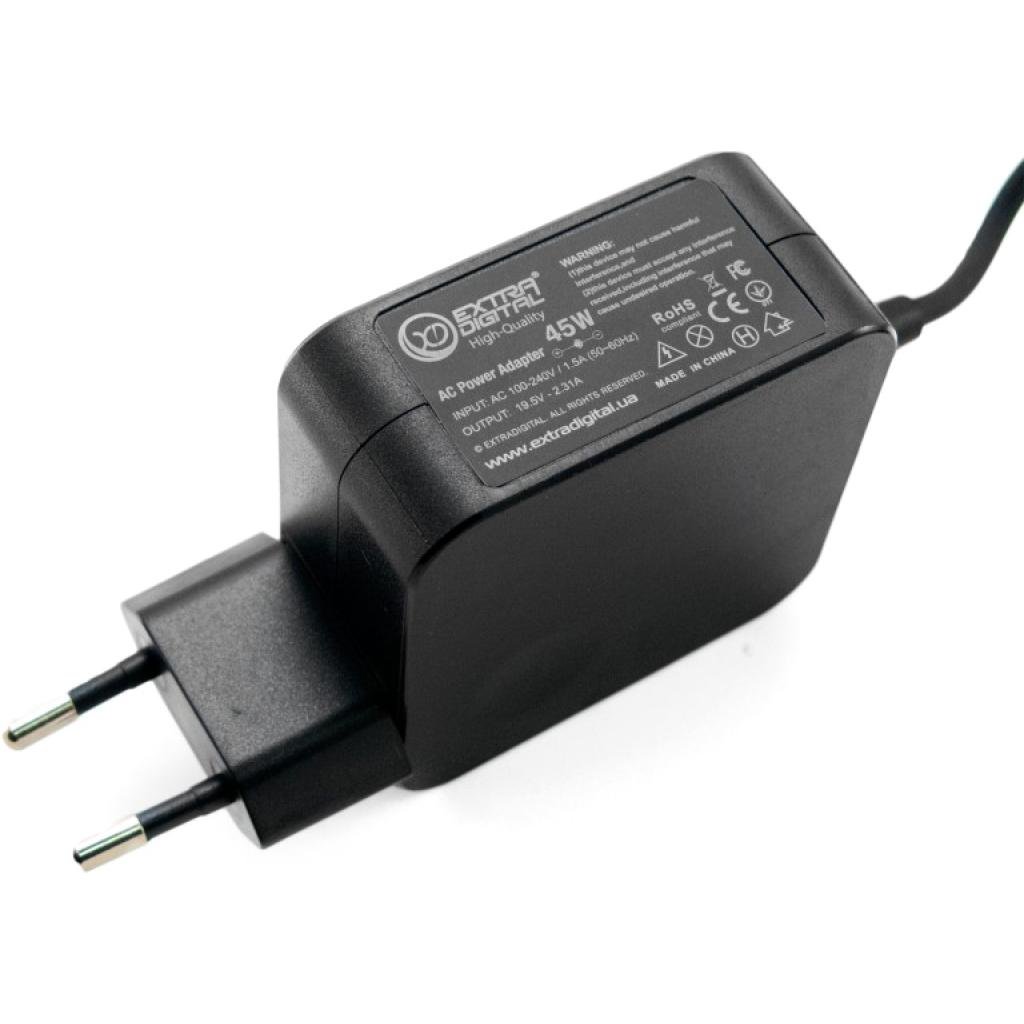 Блок живлення до ноутбуку Extradigital HP 19.5V, 2.31A, 45W (4.5×3.0) High Quality (PSH3886)