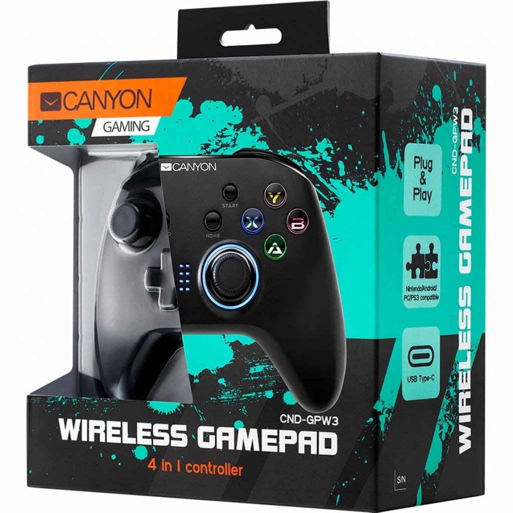 Геймпад Canyon CND-GPW3 Wireless android/PC Black (CND-GPW3)
