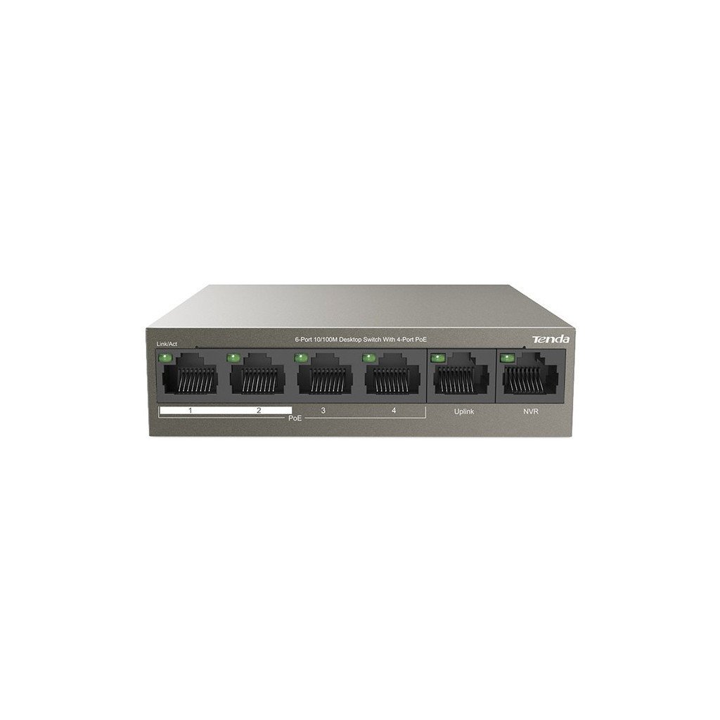 Комутатор мережевий Tenda TEF1106P-4-63W