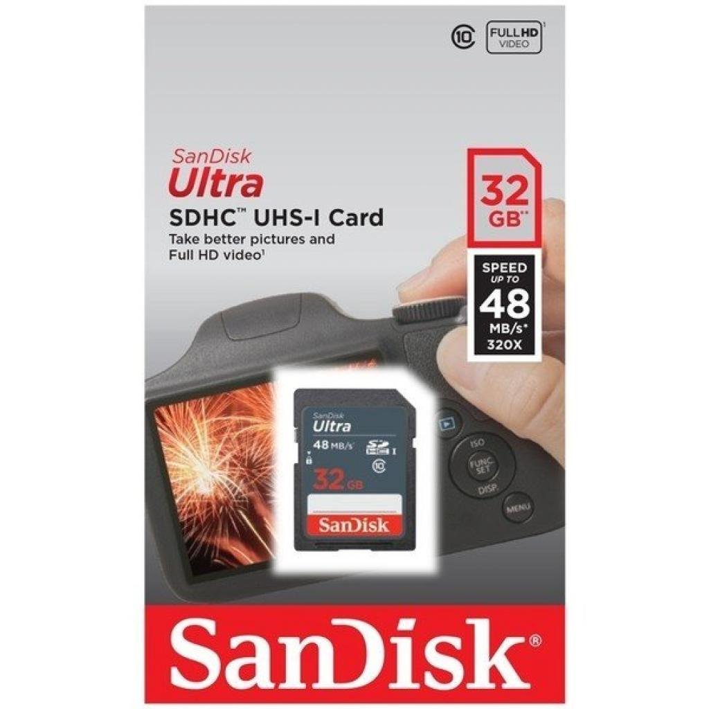 Карта пам’яті SanDisk 32GB SDHC class 10 UHS-I Ultra Lite (SDSDUNR-032G-GN3IN)