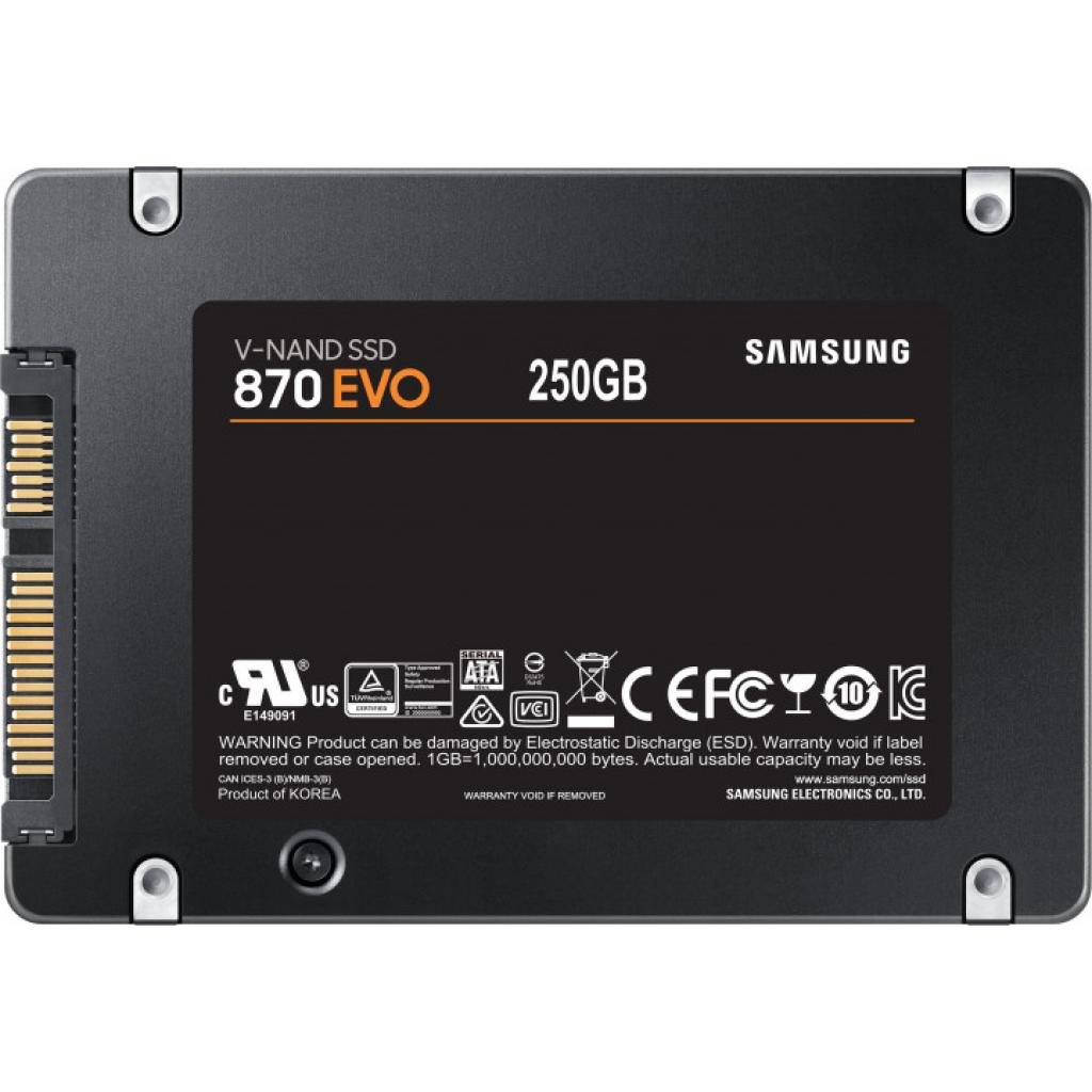 Накопичувач SSD 2.5″ 250GB 870 EVO Samsung (MZ-77E250BW)
