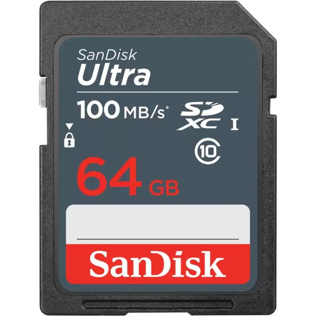 Карта пам’яті SanDisk 64GB SDXC class 10 UHS-1 (SDSDUNR-064G-GN3IN)