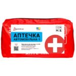 Автомобільна аптечка Poputchik -1 (АМА-1) згідно ДСТУ 3961-2000 футляр м’який червоний 19х8 (02-026-М)
