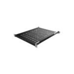 Полка 19″ 1U глиб. 500-600мм, регульована RAL 9005 Mirsan (MR.SBR60.01_YK)