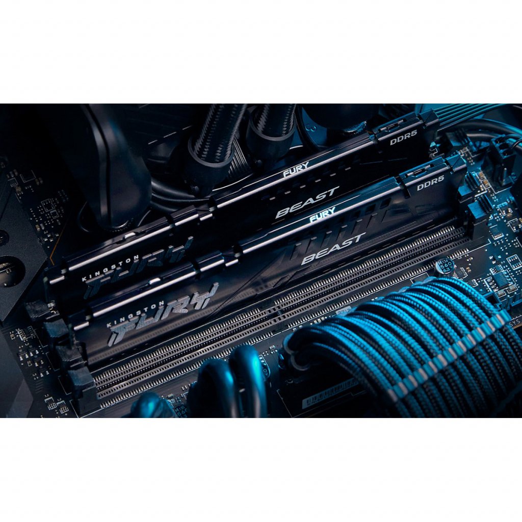 Модуль пам’яті для комп’ютера DDR5 32GB (2x16GB) 5600 MHz Beast Black Kingston Fury (ex.HyperX) (KF556C40BBK2-32)