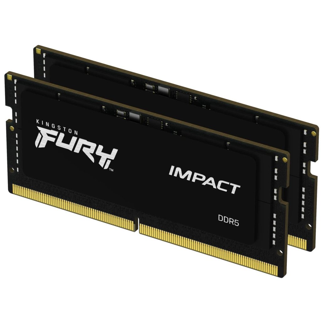 Модуль пам’яті для ноутбука SoDIMM DDR5 64GB (2x32GB) 4800 MHz FURY Impact Kingston Fury (ex.HyperX) (KF548S38IBK2-64)