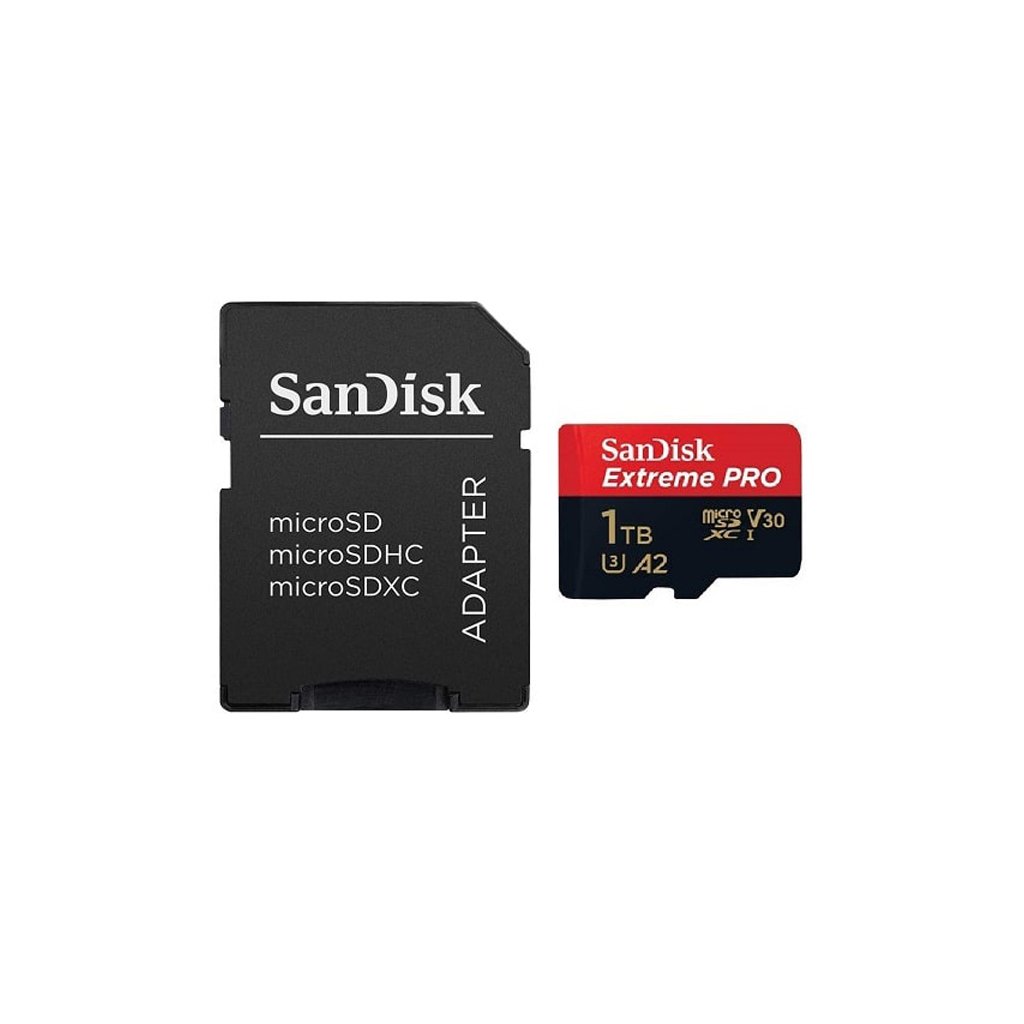 Карта пам’яті SanDisk 1 TB microSDXC UHS-I U3 Extreme Pro+SD Adapter (SDSQXCD-1T00-GN6MA)