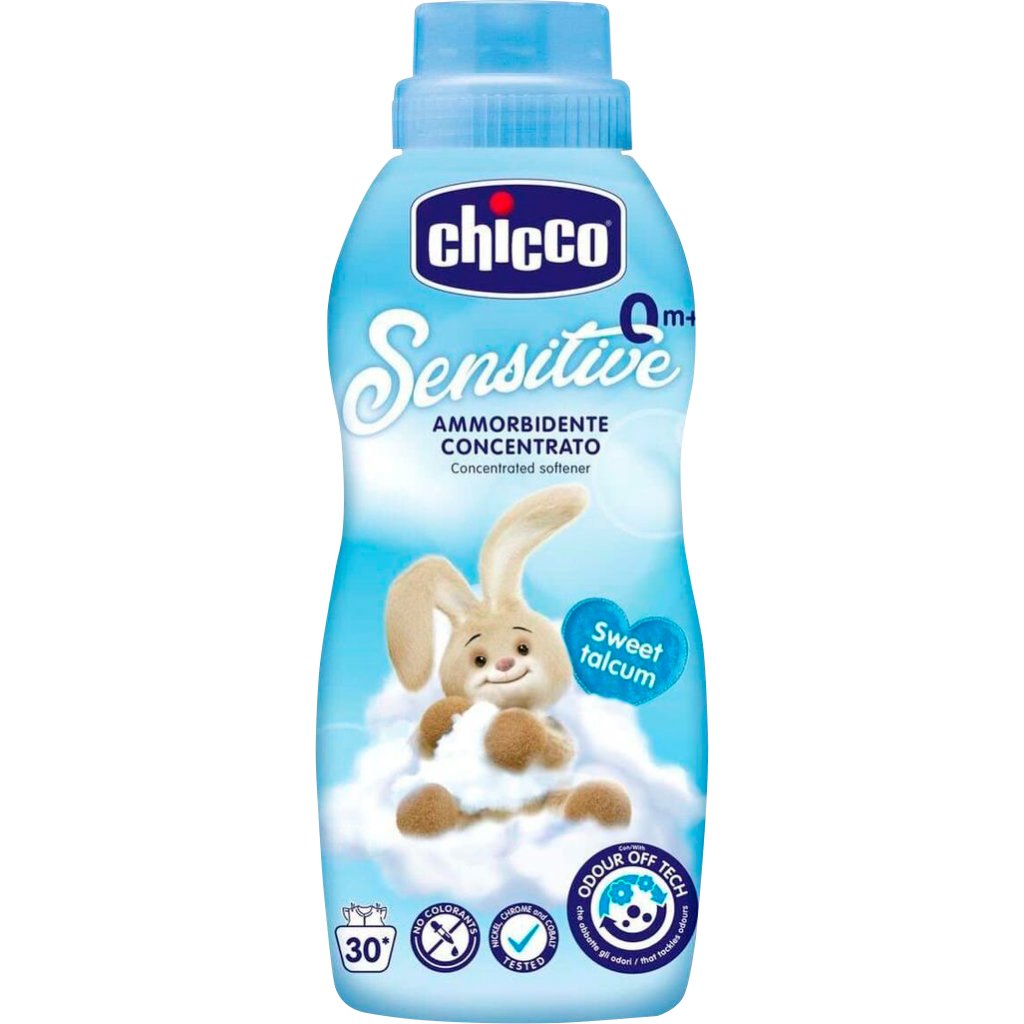 Кондиціонер для білизни Chicco Sensitive Sweet Talcum пом’якшувач тканин 750 мл (8058664103126)