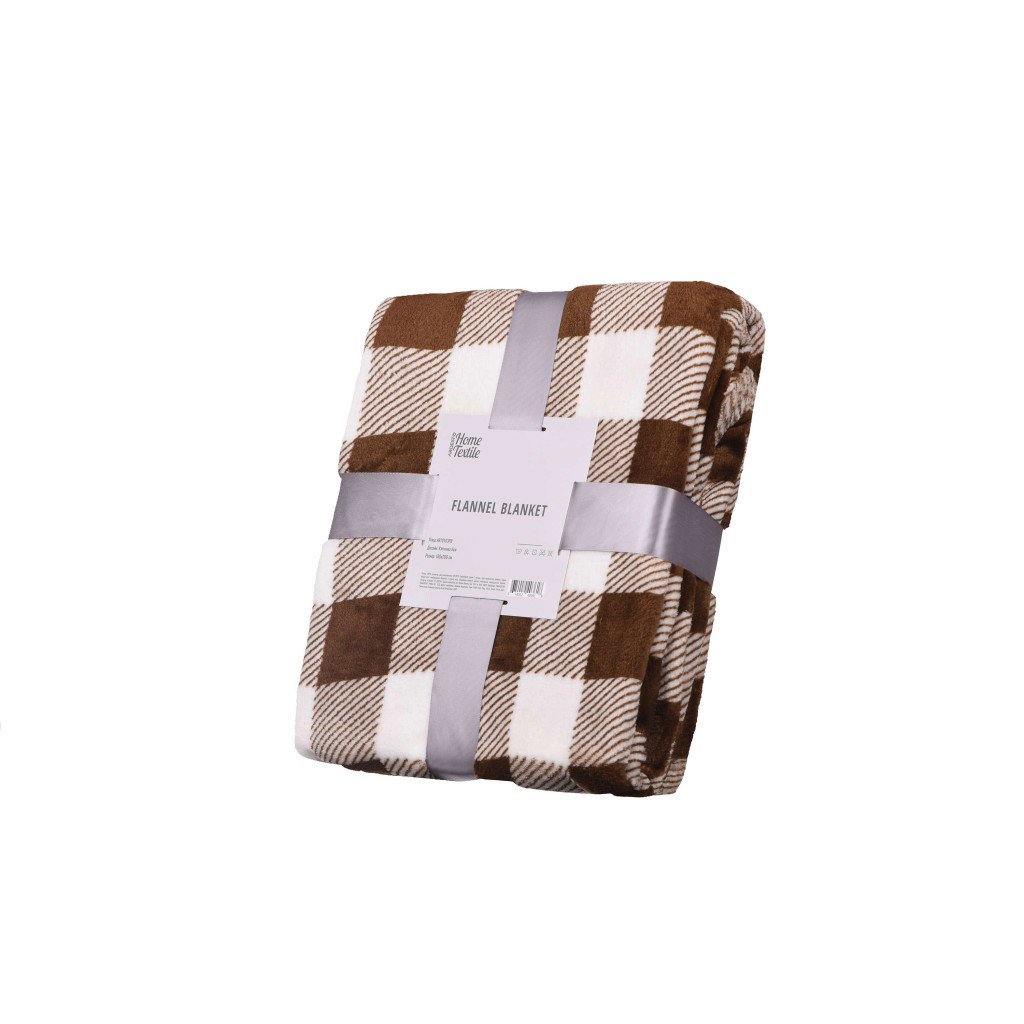 Плед Ardesto Flannel клітинка беж, 160х200 см (ART0103PB)