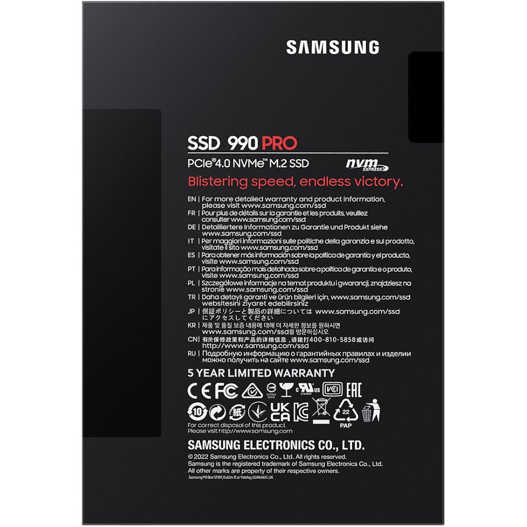 SSD накопичувач Samsung 990 PRO 1 TB (MZ-V9P1T0BW)