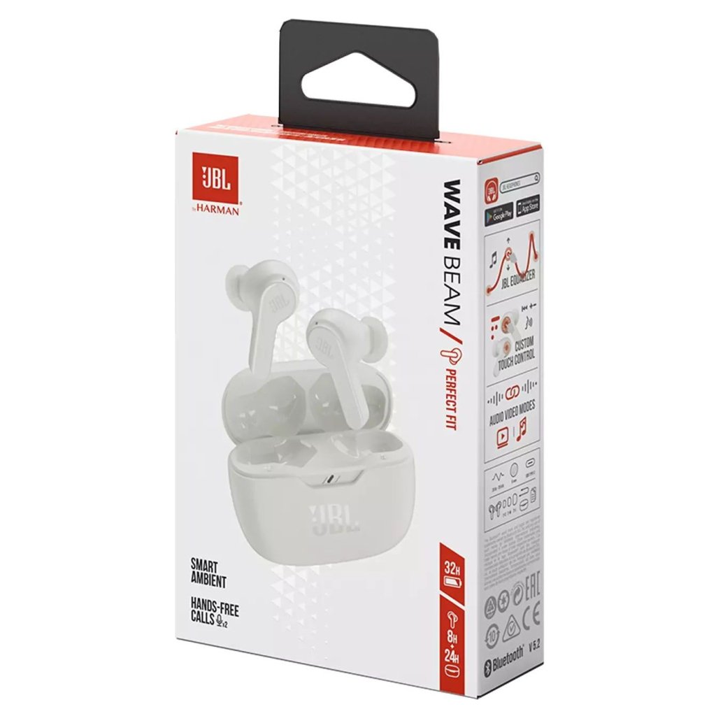 Гарнітура JBL WAVE BEAM White (JBLWBEAMWHT)