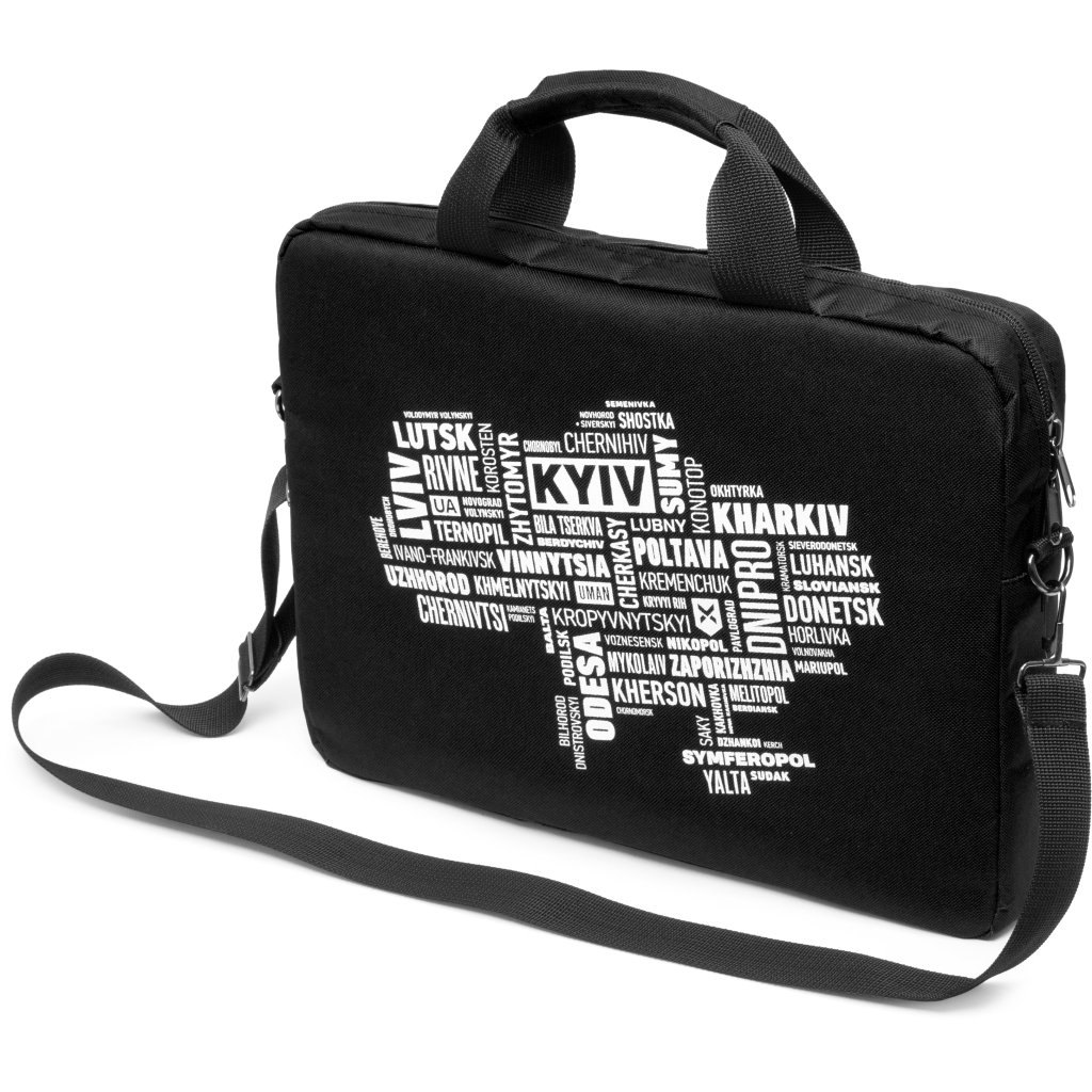 Сумка для ноутбука Vinga 14″ NB1402 Black, white print (NB1402UWBK)