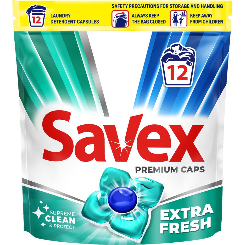 Капсули для прання Savex Super Caps Extra Fresh 12 шт. (3800024046834)