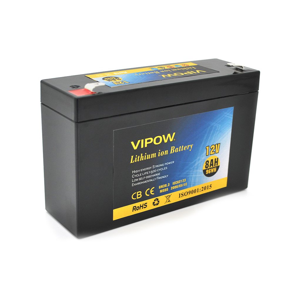 Батарея до ДБЖ Vipow 12V – 8Ah Li-ion (VP-1280LI)