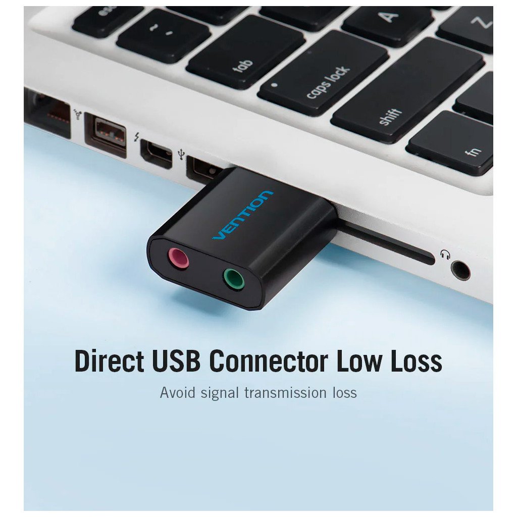 Звукова плата Vention Audio USB 2х3,5mm jack Metal (VAB-S17-B)