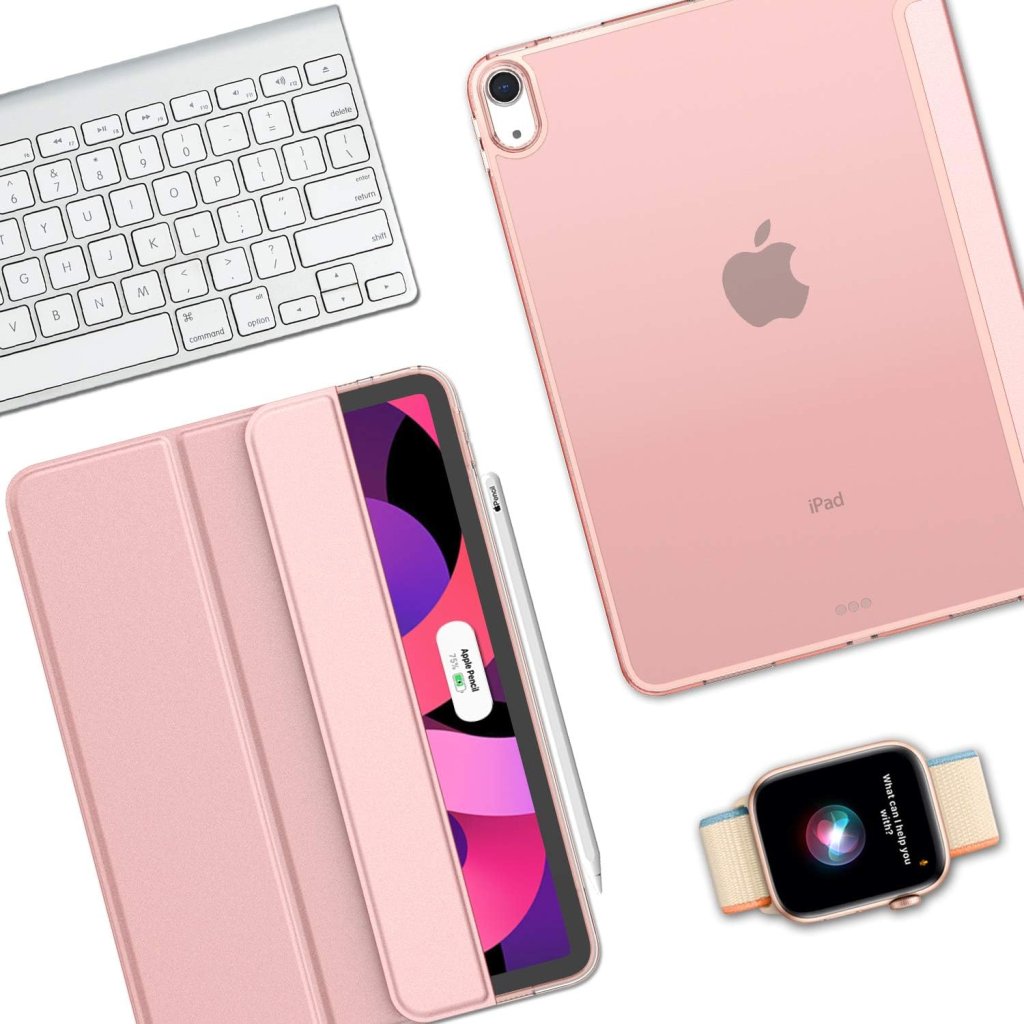 Чохол до планшета BeCover Tri Fold Hard Apple iPad Air 5 (2022) 10.9″ Pink (709664)