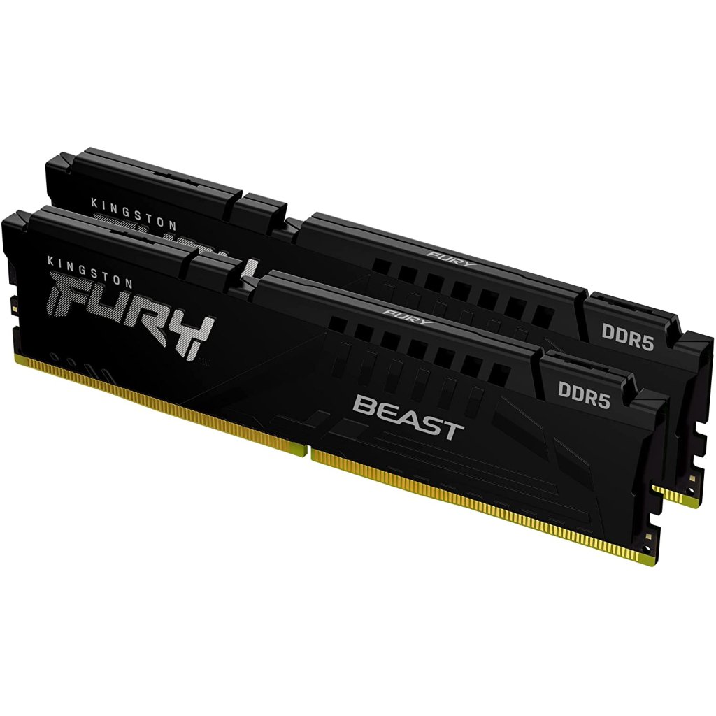 Модуль пам’яті для комп’ютера DDR5 16GB (2x8GB) 5600 MHz Beast Black Kingston Fury (ex.HyperX) (KF556C40BBK2-16)