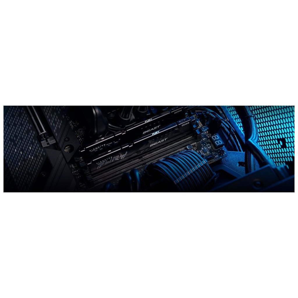 Модуль пам’яті для комп’ютера DDR5 16GB (2x8GB) 5600 MHz Beast Black Kingston Fury (ex.HyperX) (KF556C40BBK2-16)