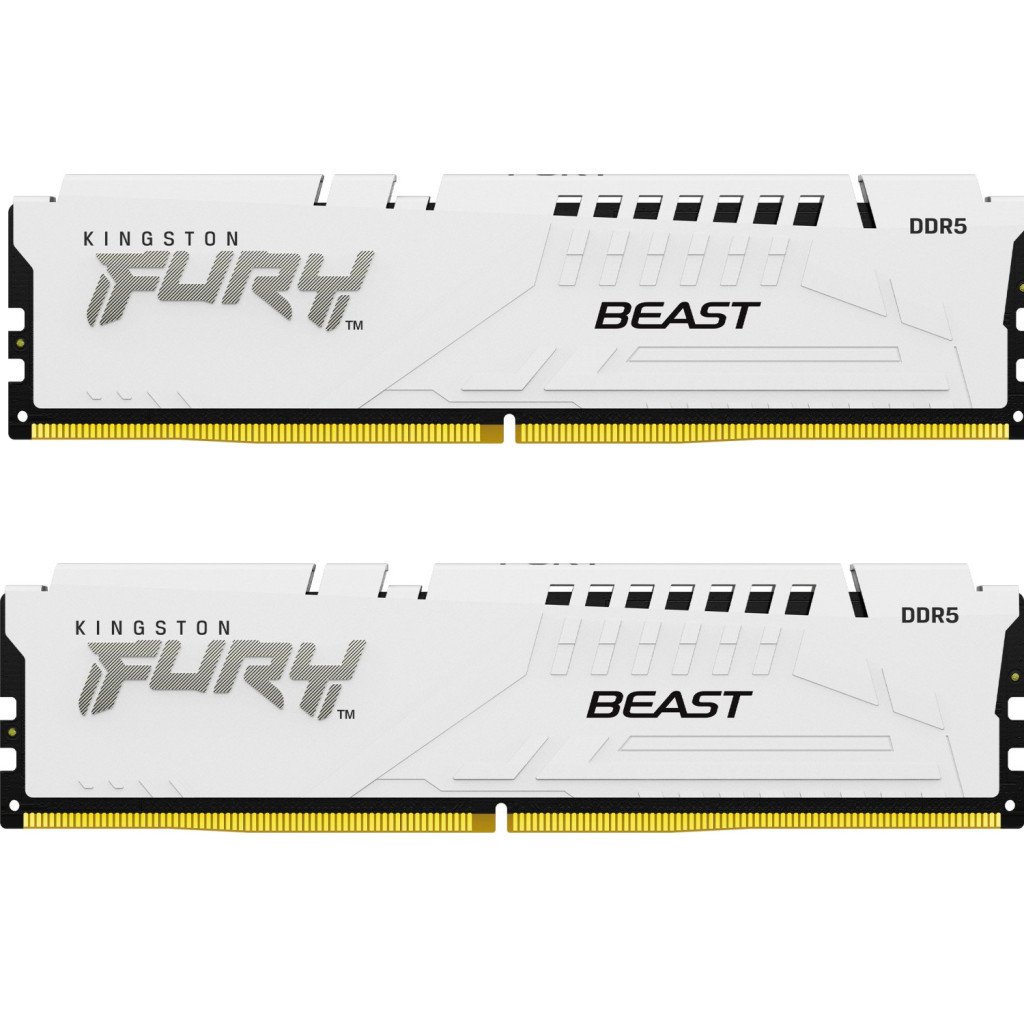 Модуль пам’яті для комп’ютера DDR5 32GB (2x16GB) 5600 MHz Beast White Kingston Fury (ex.HyperX) (KF556C36BWEK2-32)