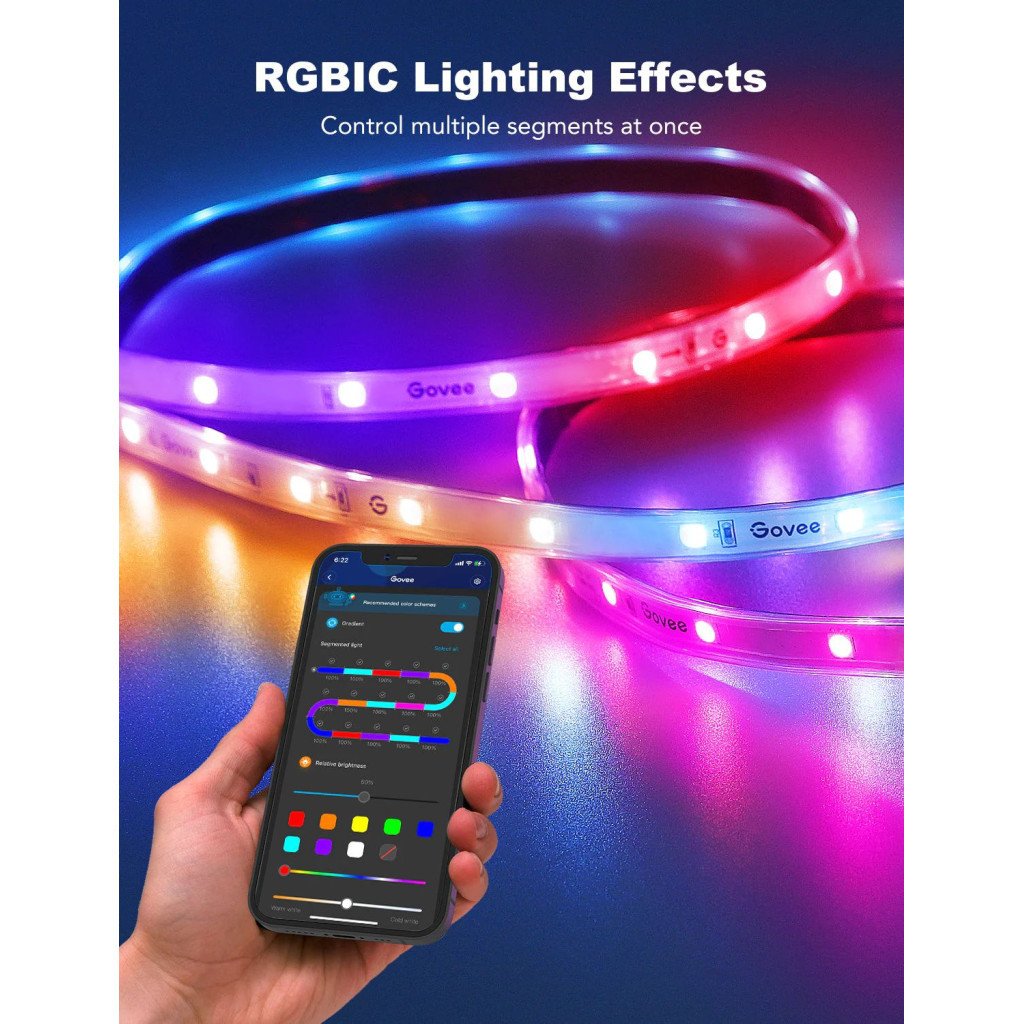 Світлодіодна стрічка Govee Phantasy Outdoor LED RGBIC Strip Lights 10м Білий (H61723D1)