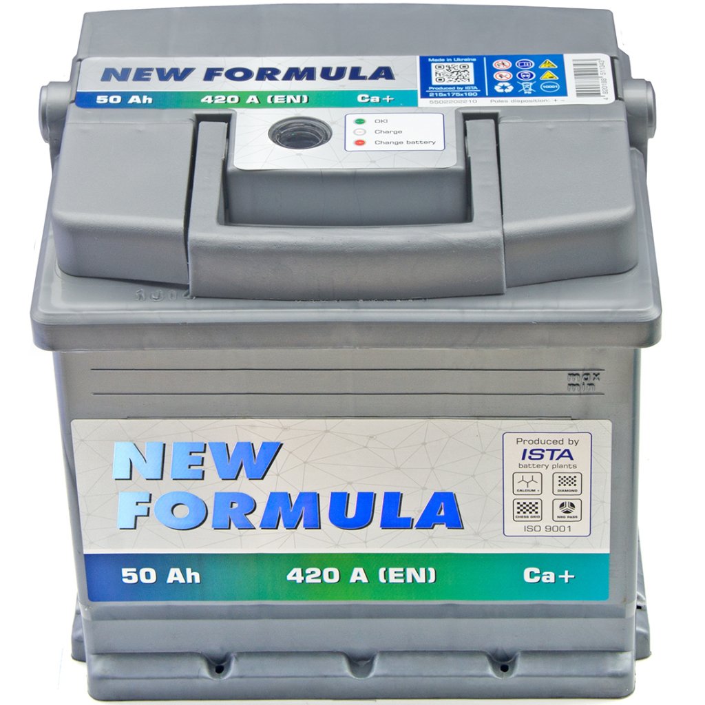 Акумулятор автомобільний NEW FORMULA 50Ah (+/-) 420EN (5502202210)