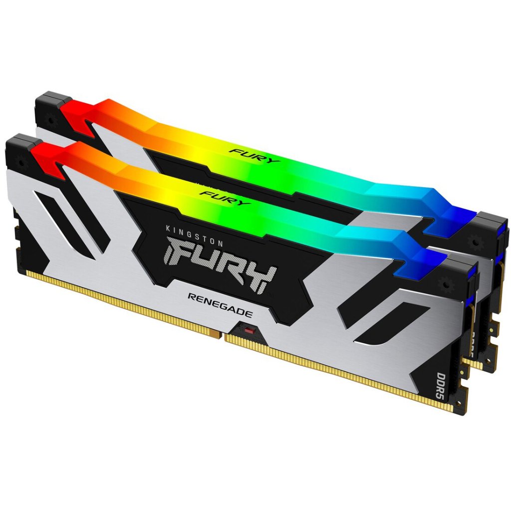 Модуль пам’яті для комп’ютера DDR5 96GB (2x48GB) 6400 MHz Renegade RGB XMP Kingston Fury (ex.HyperX) (KF564C32RSAK2-96)