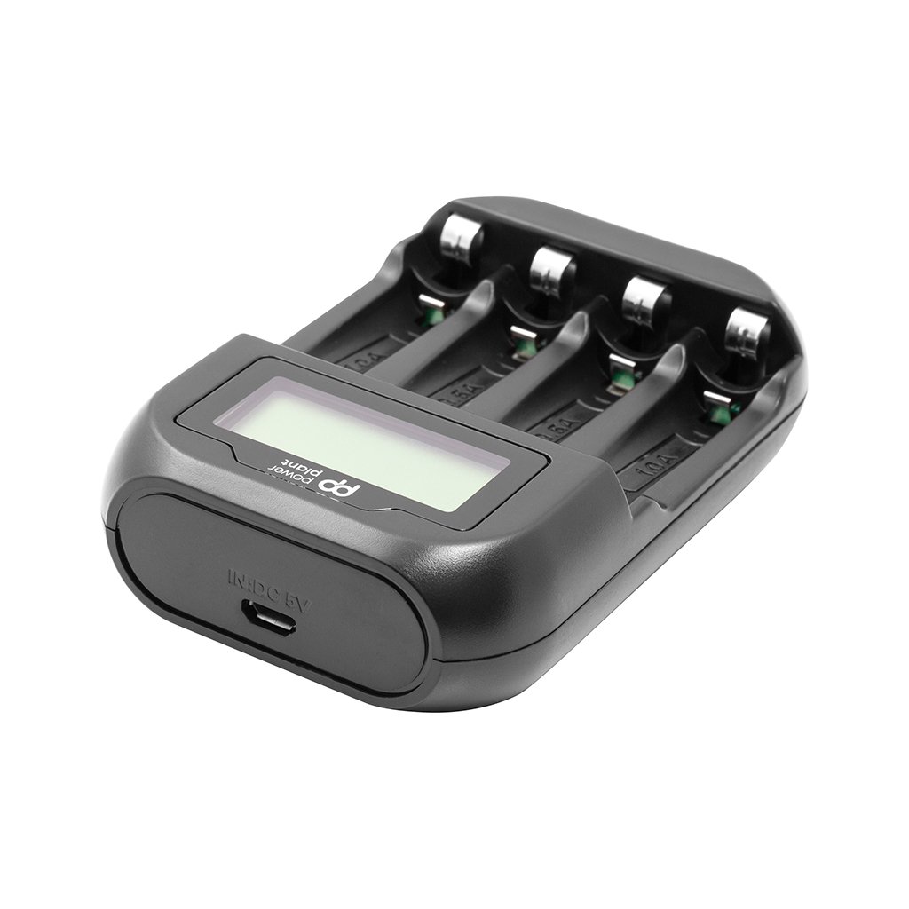 Зарядний пристрій для акумуляторів PowerPlant PP-UN4 (AA, AAA / input microUSB DC 5V/2A) (PP-UN4)