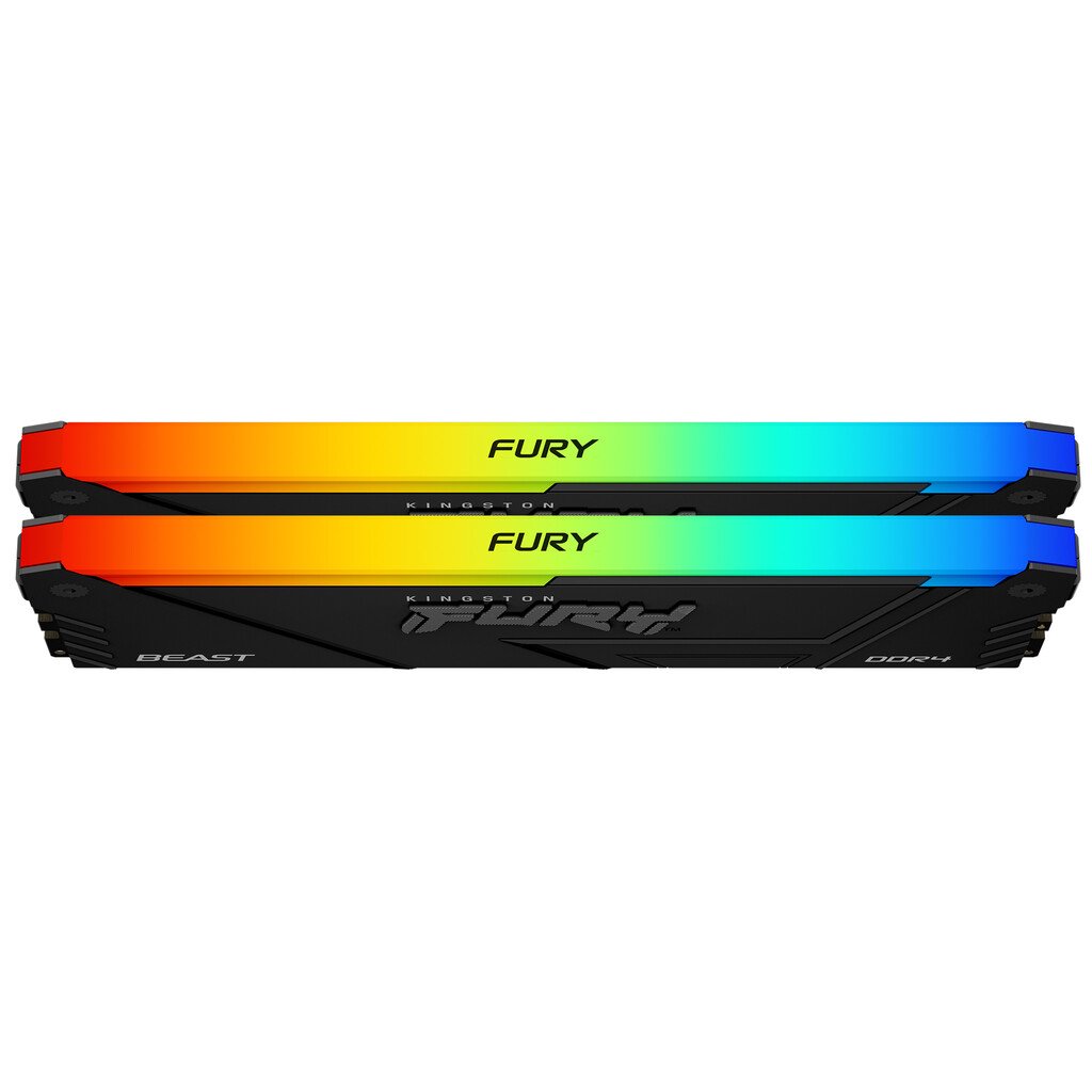 Модуль пам’яті для комп’ютера DDR4 32GB (2x16GB) 3600 MHz FURY Beast RGB Kingston Fury (ex.HyperX) (KF436C18BB2AK2/32)