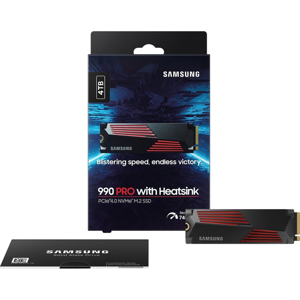 Накопичувач SSD M.2 2280 4TB 990 PRO with Heatsink Samsung (MZ-V9P4T0GW)