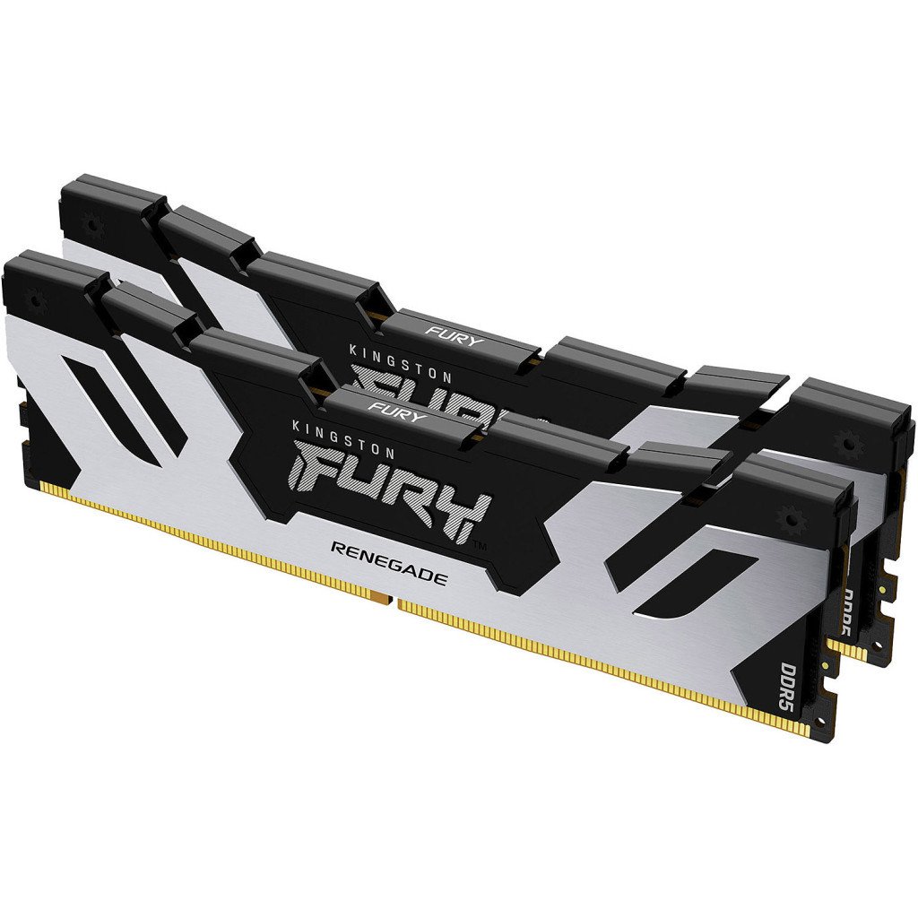 Модуль пам’яті для комп’ютера DDR5 96GB (2x48GB) 6400 MHz Renegade Silver XMP Kingston Fury (ex.HyperX) (KF564C32RSK2-96)