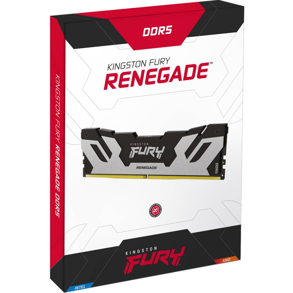Модуль пам’яті для комп’ютера DDR5 96GB (2x48GB) 6400 MHz Renegade Silver XMP Kingston Fury (ex.HyperX) (KF564C32RSK2-96)