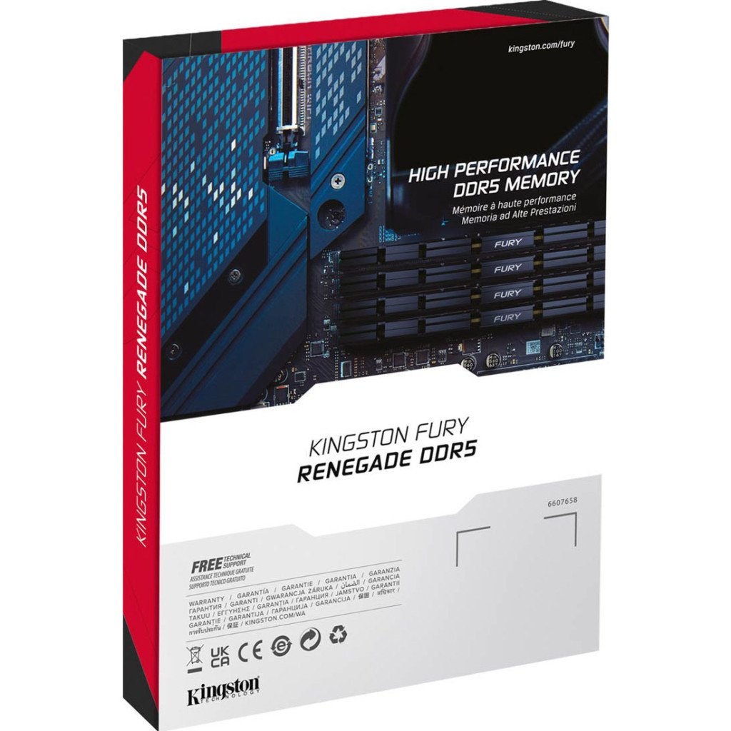Модуль пам’яті для комп’ютера DDR5 96GB (2x48GB) 6400 MHz Renegade Silver XMP Kingston Fury (ex.HyperX) (KF564C32RSK2-96)