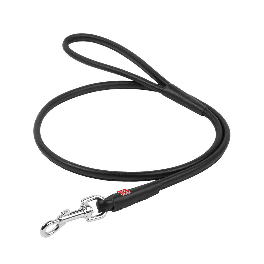 Повідок для собак WAUDOG Glamour круглий XS d 8 мм Д 122 см чорний (33771)