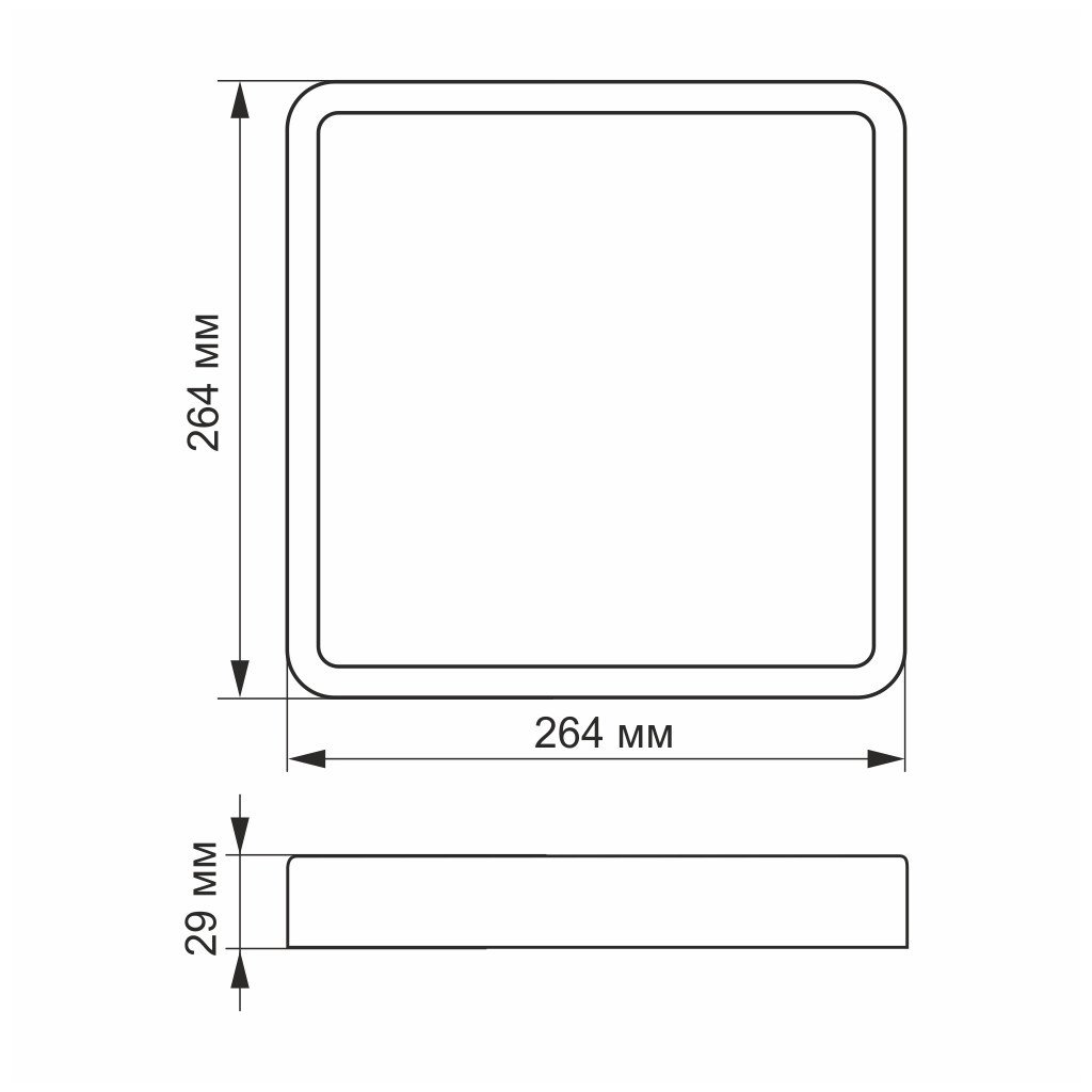 Світильник Videx 24W 5000K Black (VL-DLSS-245B)