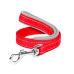 Повідок для собак Dog Extreme з нейлону з прогумованою ручкою Ш 20 мм Д 122 см червоний (43153)