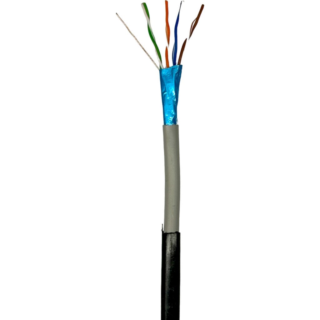 Кабель мережевий GEAR FTP 305м, cat.5e, CCA, 4*2*0,51, PVC+PE, outdoor (GEC-FTPCCAOUT051305)