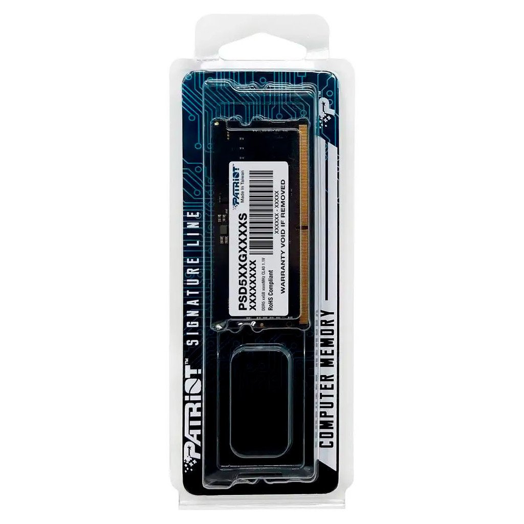 Модуль пам’яті для ноутбука SoDIMM DDR5 8GB 4800 MHz Patriot (PSD58G480041S)