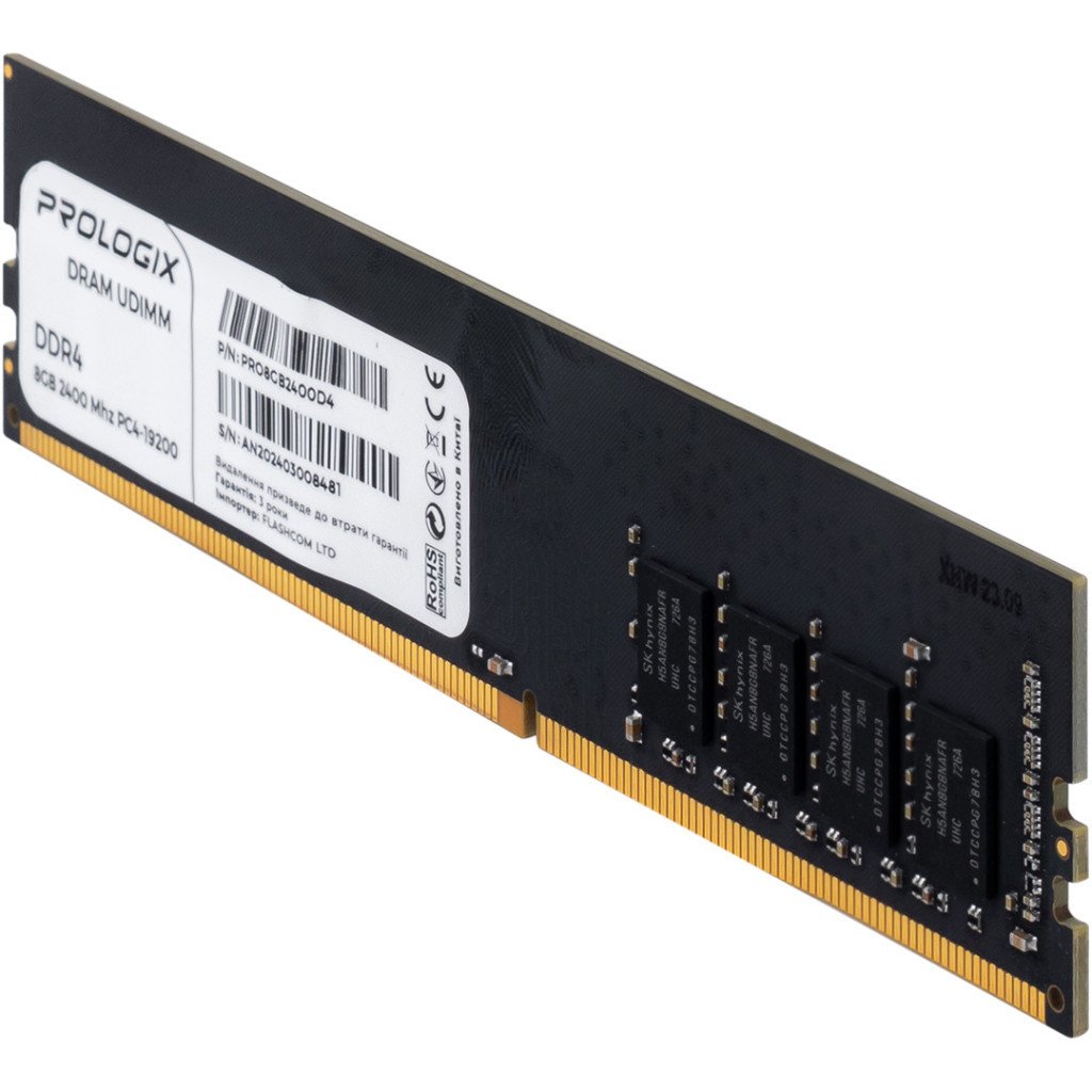 Модуль пам’яті для комп’ютера DDR4 8GB 2400 MHz Prologix (PRO8GB2400D4)