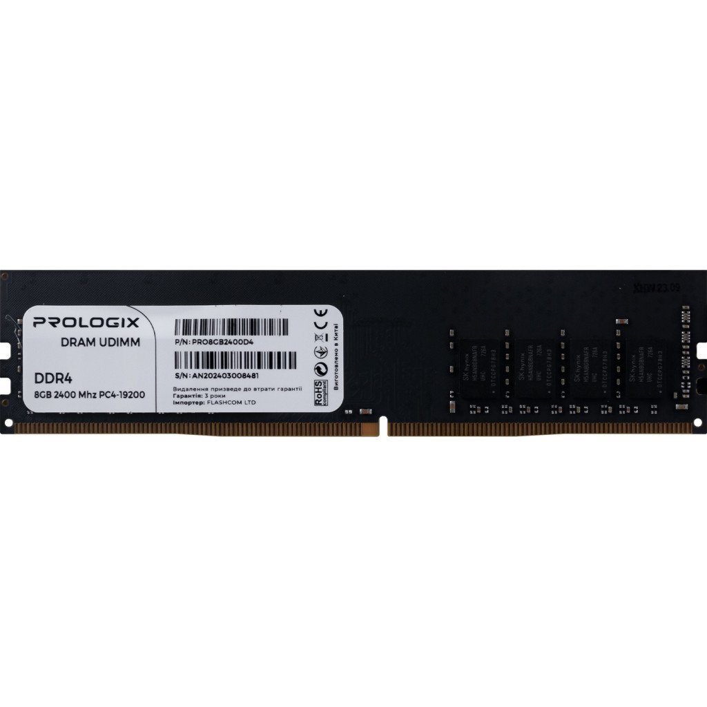Модуль пам’яті для комп’ютера DDR4 8GB 2400 MHz Prologix (PRO8GB2400D4)