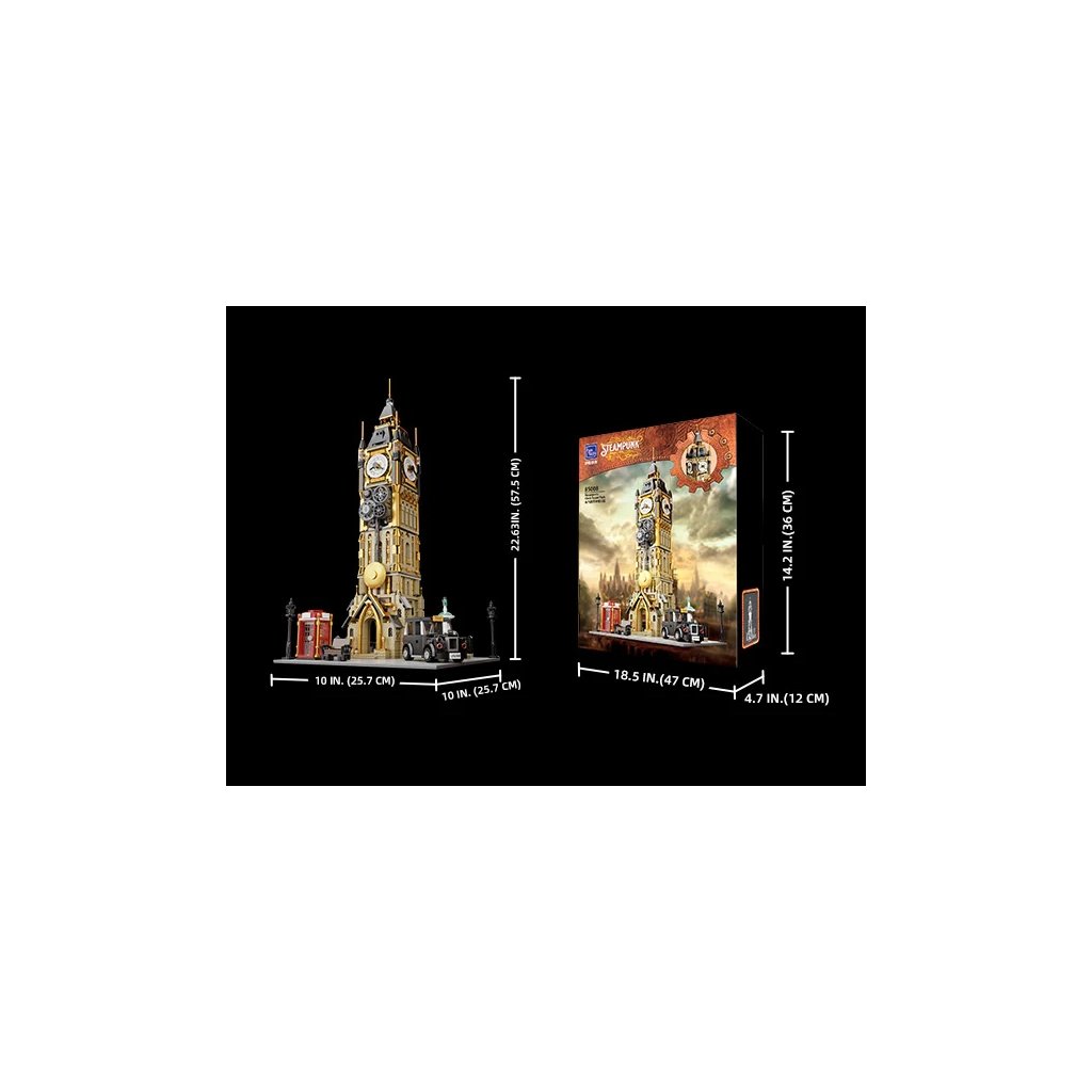 Конструктор Pantasy Original – Steampunk Парк Годинникова вежа в стилі стімпанк (85008)