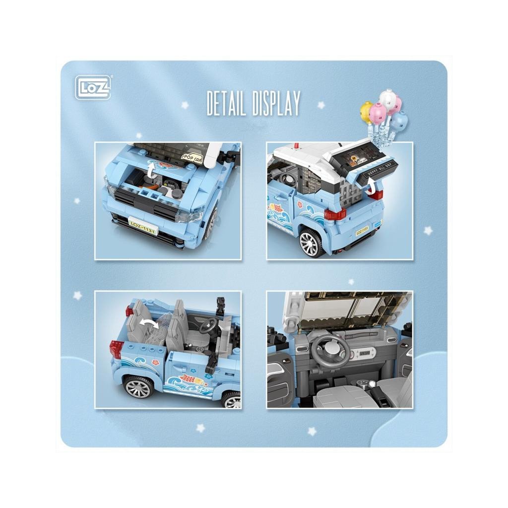 Конструктор LOZ mini Автомобіль MINI блакитний (1131)