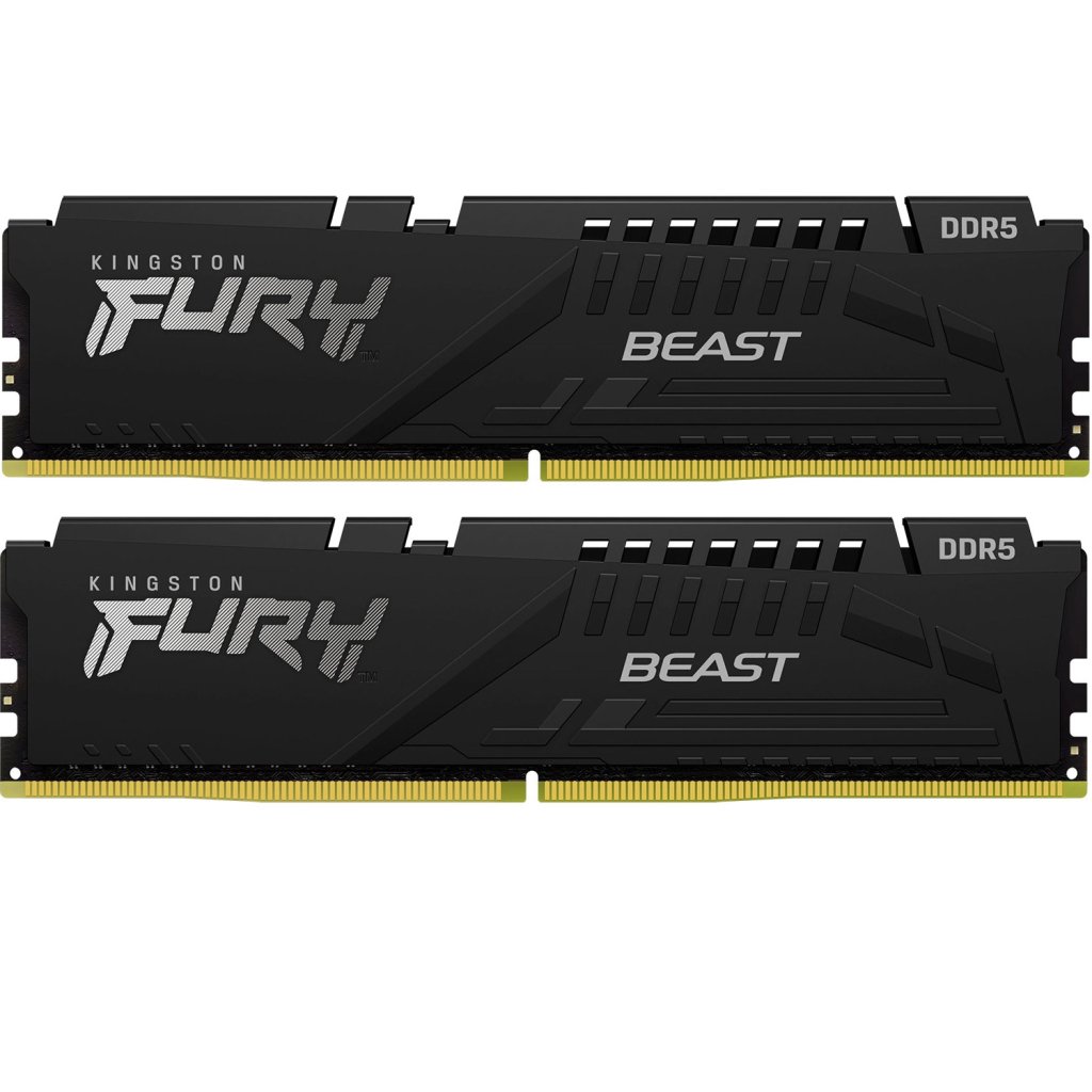 Модуль пам’яті для комп’ютера DDR5 16GB (2x8GB) 6000 MHz Beast Black EXPO Kingston Fury (ex.HyperX) (KF560C30BBEK2-16)