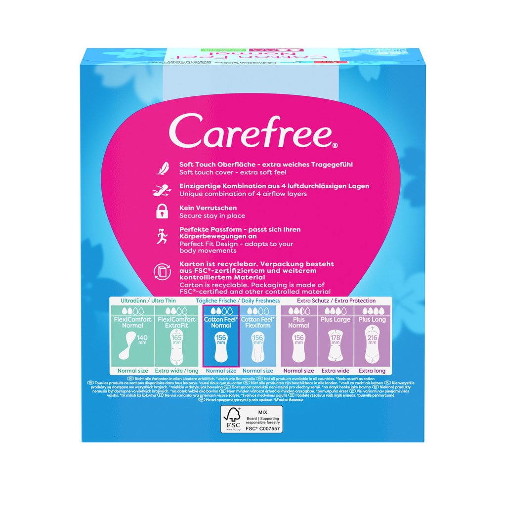 Щоденні прокладки Carefree М’якість бавовни з Алое 56 шт. (3574661486307)